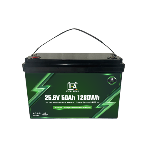 50Ah 25,6V Akumulator Litowy IDEALAKKU LiFePO4 + BLUETOOTH